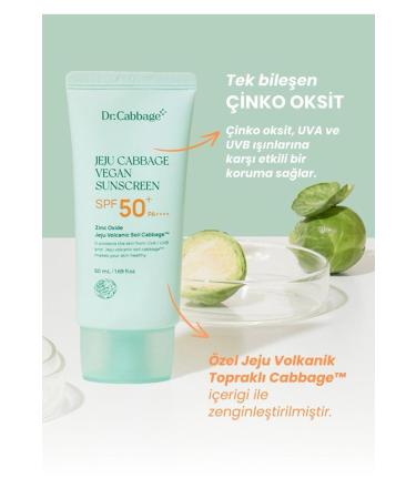 tntnmoms Dr.Cabbgae Jeju Cabbage Vegan Sunscreen 50ml SPF50+ PA++++ Sunscreen for Pregnant Women and Babies - Buy Online on GoSupps.com