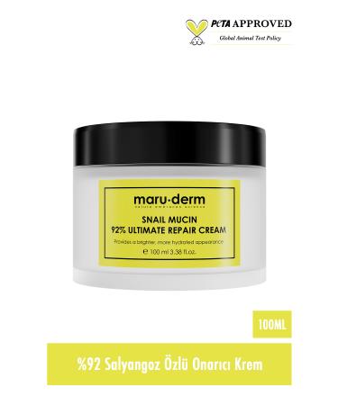 Maru.Derm Snail Mucin 92% Ultimate Repair Cream 100 ML - Snail Extract Moisturizing and Nourishing Cream - Buy Online on GoSupps.com