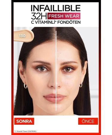 L'Oreal Paris L'Or al Paris Infaillible 32H Fresh Wear Vitamin C Foundation - 130 True Beige Concealer - Buy Online on GoSupps.com