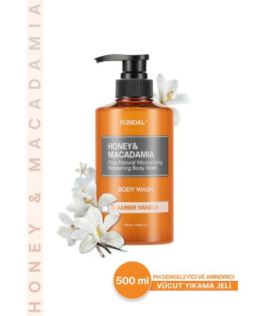 Kundal Ph Balancing and Purifying Body Wash Gel Honey&macadamia Pure Body Wash (AMBER VANILLA)