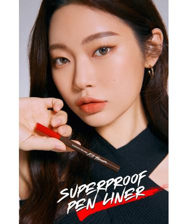 CLIO Sponge Tip Waterproof Pencil Eyeliner Superproof Pen Liner Kill Brown (02 BROWN) - Buy Online on GoSupps.com