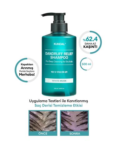 Kundal Anti-Dandruff Itch Reliever Purifying Care Shampoo KUNDAL Dandruff Shampoo (White Musk)