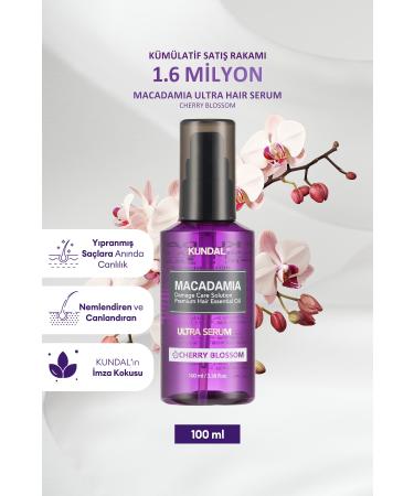 Kundal Dry and Damaged Hair Repairing Care Serum KUNDAL Macadamia Ultra Hair Serum (Cherry Blossom)