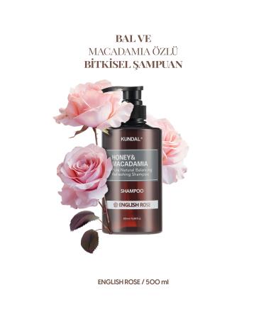 Kundal Anti-Breakage Nourishing Care Shampoo KUNDAL Honey & Macadamia Nature Shampoo 500ml English Rose