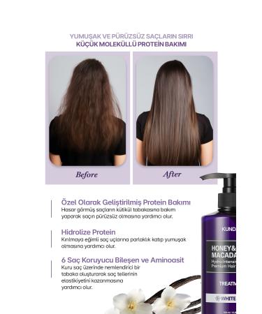 Kundal Intensive Moisturizing and Nourishing Conditioner Honey&macadamia Protein Treatment (AMBER VANILLA) - Buy Online on GoSupps.com