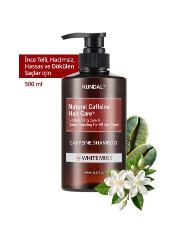Kundal Caffeine Containing Anti-Hair Loss Care Shampoo KUNDAL Caffeine Shampoo 500ml (White Musk)