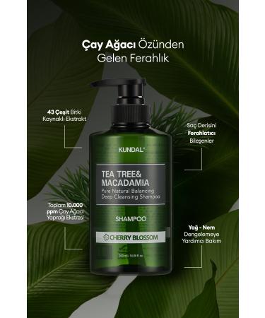 Kundal Shampoo for Problem Scalp Tea Tree & Macadamia Deep Cleansing Shampoo(CHERRY BLOSSOM) - Buy Online on GoSupps.com