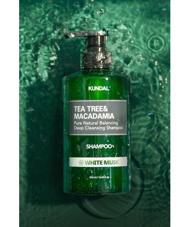 Kundal Shampoo for Problem Scalps Tea Tree & Macadamia Deep Cleansing Shampoo (WHITE MUSK) - Buy Online on GoSupps.com