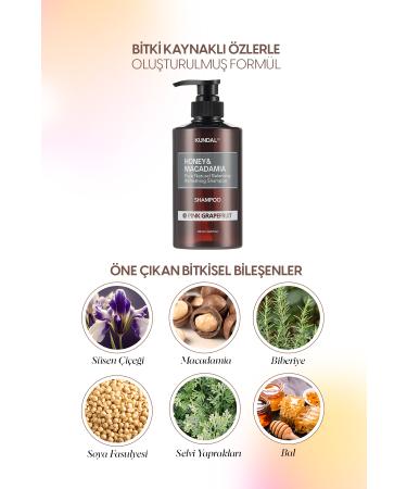 Kundal Anti-Breakage Nourishing Care Shampoo KUNDAL Honey&Macadamia Nature Shampoo 500ml Pink Grapefruit - Buy Online on GoSupps.com