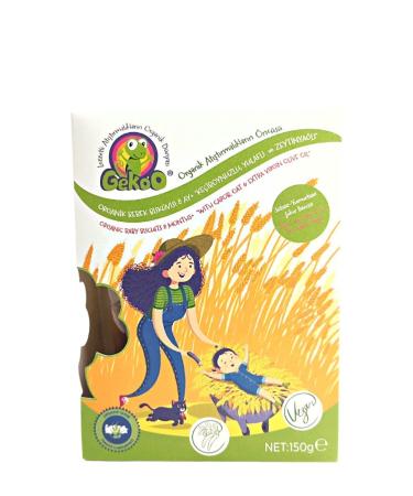 Gekoo Organic Baby Biscuits | Oatmeal - Carob - 150g - Buy Online on GoSupps.com