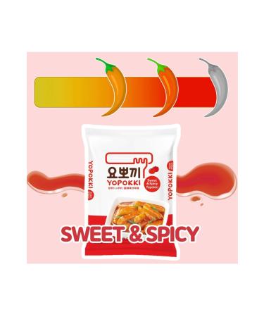 Tteokbokki Korean instant rice cake with sweet and spicy sauce Yopokki for 2 people 240gr - Buy Online on GoSupps.com