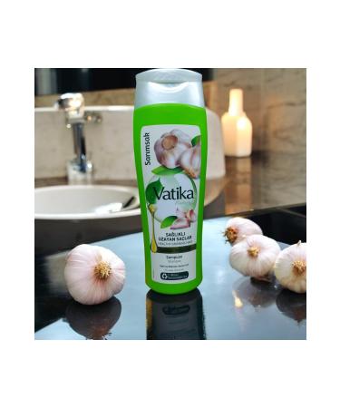 Vatika Naturals Garlic Essence Shampoo 400ml Healthy Growing Hair - Herbal Formula