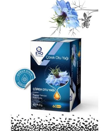 EVOPHARMA Black Cumin Oil Containing Capsule Food Supplement 60 Capsules - Buy Online on GoSupps.com