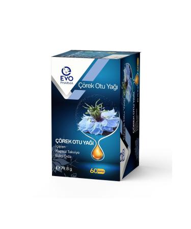 EVOPHARMA Black Cumin Oil Containing Capsule Food Supplement 60 Capsules - Buy Online on GoSupps.com