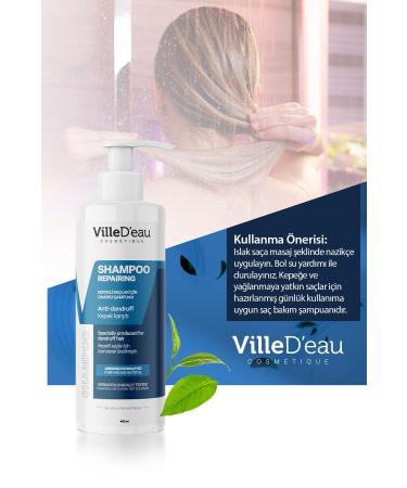VilleD'eau Anti-Dandruff and Anti-Loss Repairing Shampoo for Hair - Nourishing 400ml Unisex - Buy Online on GoSupps.com