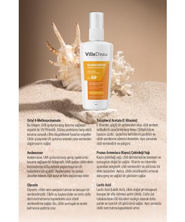 VilleD'eau 2 Pieces Anti-Stain High Protection Spf50+ Face and Body Summer and Winter Sun Cream 125 Ml - Buy Online on GoSupps.com