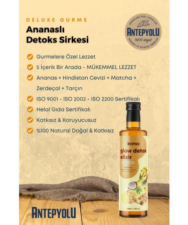 Antepyolu Glow Detox Elixir Premium Pineapple Natural Detox Vinegar Helping to Eliminate Edema and Lose Weight 330 ml - Buy Online on GoSupps.com