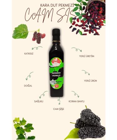 Molasses World Natural Black Mulberry Molasses in 680 gr Glass Bottle Healthy and Pure Content - Buy Online on GoSupps.com