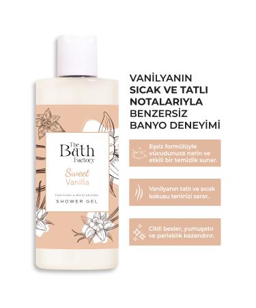 THE BATH FACTORY Moisturizing and Nourishing Vanilla Flavored Shower Gel 400 ml - Buy Online on GoSupps.com