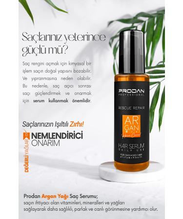 Prodan Argan Oil Hair Serum | Moisturizing Care | Heat Protector-100 ml - Buy Online on GoSupps.com