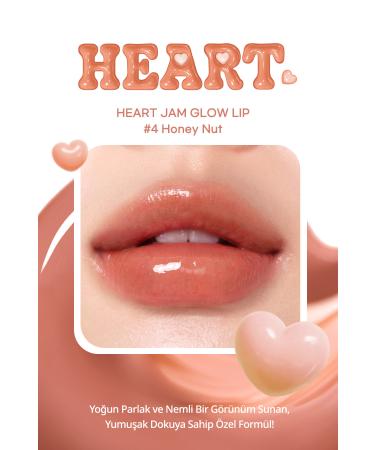 PERIPERA Intense Moisturizing Shiny Finish Balm Heart Jam Glow Lip (4 HONEY NUT) - Buy Online on GoSupps.com