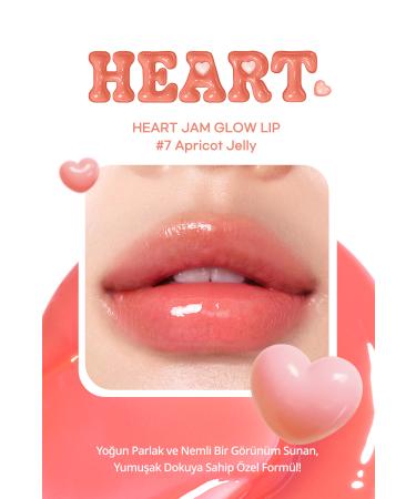 PERIPERA Intense Moisturizing Shiny Finish Balm Heart Jam Glow Lip (7 APRICOT JELLY) (LUCKY LOTTERY) - Buy Online on GoSupps.com