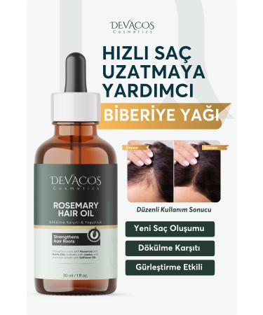 DEVACOS Rosemary Yeast Oil Complex Hair Loss and Damaged Hair Fast Hair Beard Growth Biotin Oil3 - Buy Online on GoSupps.com
