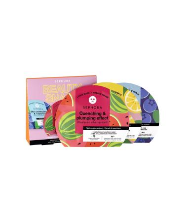 SEPHORA COLLECTION 3-pack Face Mask - Moisturizing Hyaluronic Acid + Fruit Extracts 3 Face Mask