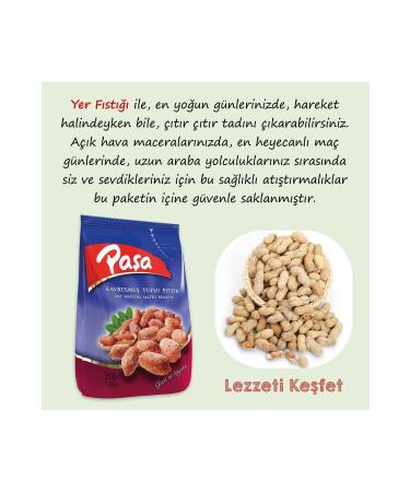 Pasha Nuts Roasted Salted Peanuts 200 gr X 4 Pieces (TOTAL 800GR) - Buy Online on GoSupps.com