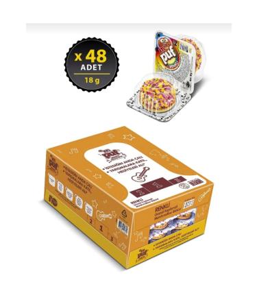 Eti Puf Colorful Biscuits 18g x 48 pieces - Buy Online on GoSupps.com