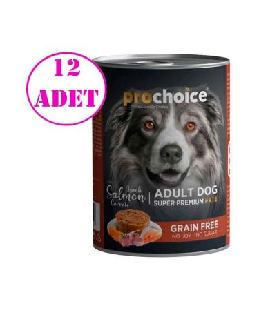Pro Choice Pro Choice Lamb and Salmon Pate Grain Free Canned Dog Food 400 gr 12 pcs