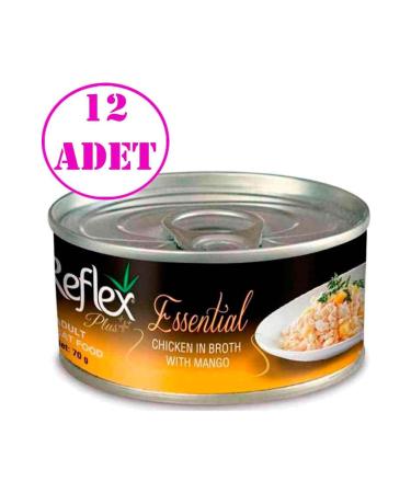 Reflex Plus Essential Cat Canned Food Chicken Mango 70 gr 12 Pieces