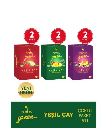 Herby Green Tea Trial Pack X 6 Pieces