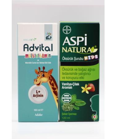 estellife Advital Multivitamin Aspi Natura Cough and Sore Throat Vanilla Strawberry Flavored Syrup - Buy Online on GoSupps.com