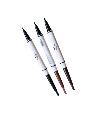 Royal Double-Sided Eyebrow Pencil Set of 3 Light Brown - Dark Brown - Black