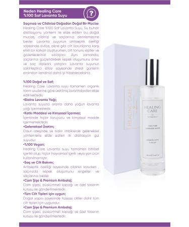 Healing Care 0 Natural Oil-Free Lavender Water 100 ml Tonic (Refreshing and Nourishing) - Buy Online on GoSupps.com