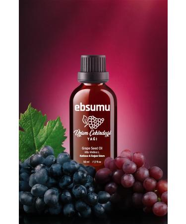 Ebsumu Grape Seed Oil 50 ML | Natural Choice for Young and Bright Skin - Buy Online on GoSupps.com