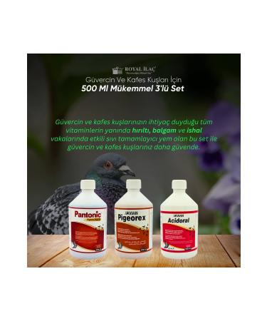 Royal la Royal la Pigeons 500 ml Perfect Triple Set (ACIDORAL PIGEOREX PANTONIC)