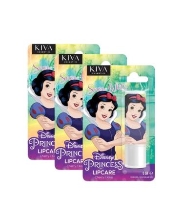 DISNEY Snow White Cherry Flavored Lip Protector LipCare 5 Gr (3 Pieces)