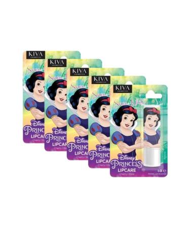 DISNEY Snow White Cherry Flavored Lip Protector LipCare 5 Gr (5 Pieces)