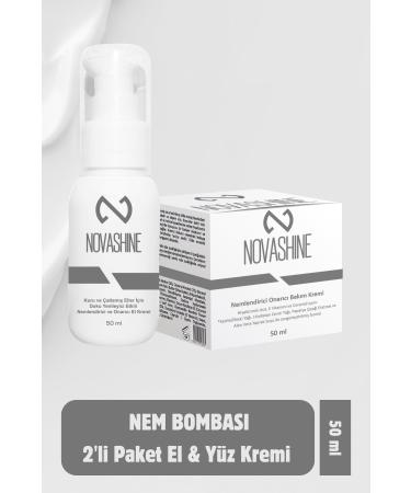 Novashine 2 in 1: Face Cream 50 ml + Hand Cream 50 ml - Moisturizing and Repairing Effect