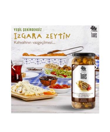 Tari Tari Green Pitted Grilled Olives 485 grams - Buy Online on GoSupps.com