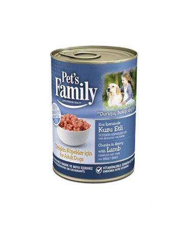 Pets Family Lamb Adult Dog Canned Food 400 gr x 12 Boxes in a Box