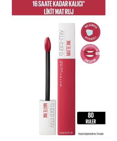 Maybelline New York Liquid Matte Lipstick - SuperStay Matte Ink Liquid Lipstick 80 Ruler 3600531469481