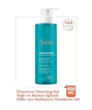 Avene Cleanance Mattifying Cleansing Gel for Oily and Acne Prone Skin 400 ml