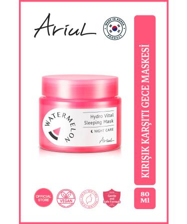 Ariul Watermelon Hydro Night Mask 80 Ml | Anti-Wrinkle Firming | Hyaluronic Acid And Vitamin