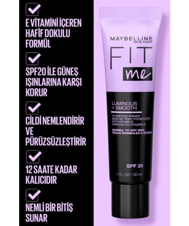 Maybelline New York Fit Me Luminous & Smooth Moisturizing Makeup Base - Buy Online on GoSupps.com