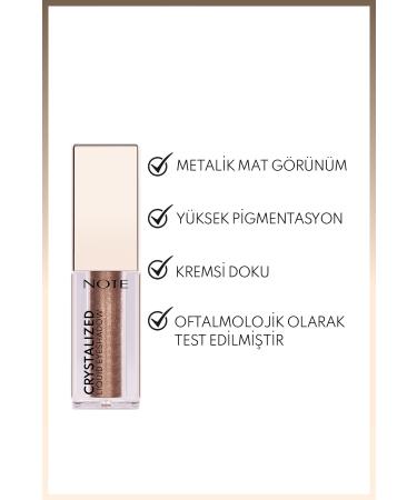 Note Cosmetics Crystalized Liquid Eyeshadow Liquid Metallic Eyeshadow - 08 Vintage Bronze - Buy Online on GoSupps.com