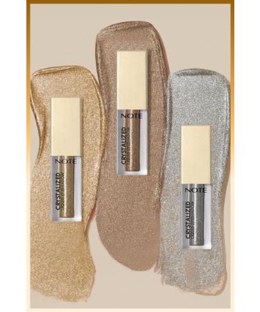 Note Cosmetics Crystalized Liquid Eyeshadow Liquid Metallic Eyeshadow - 02 Miracle Light - Buy Online on GoSupps.com