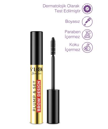 Slook S'LOOK PLUMP & SET BROW DESING MASCARA 5 ml - Buy Online on GoSupps.com